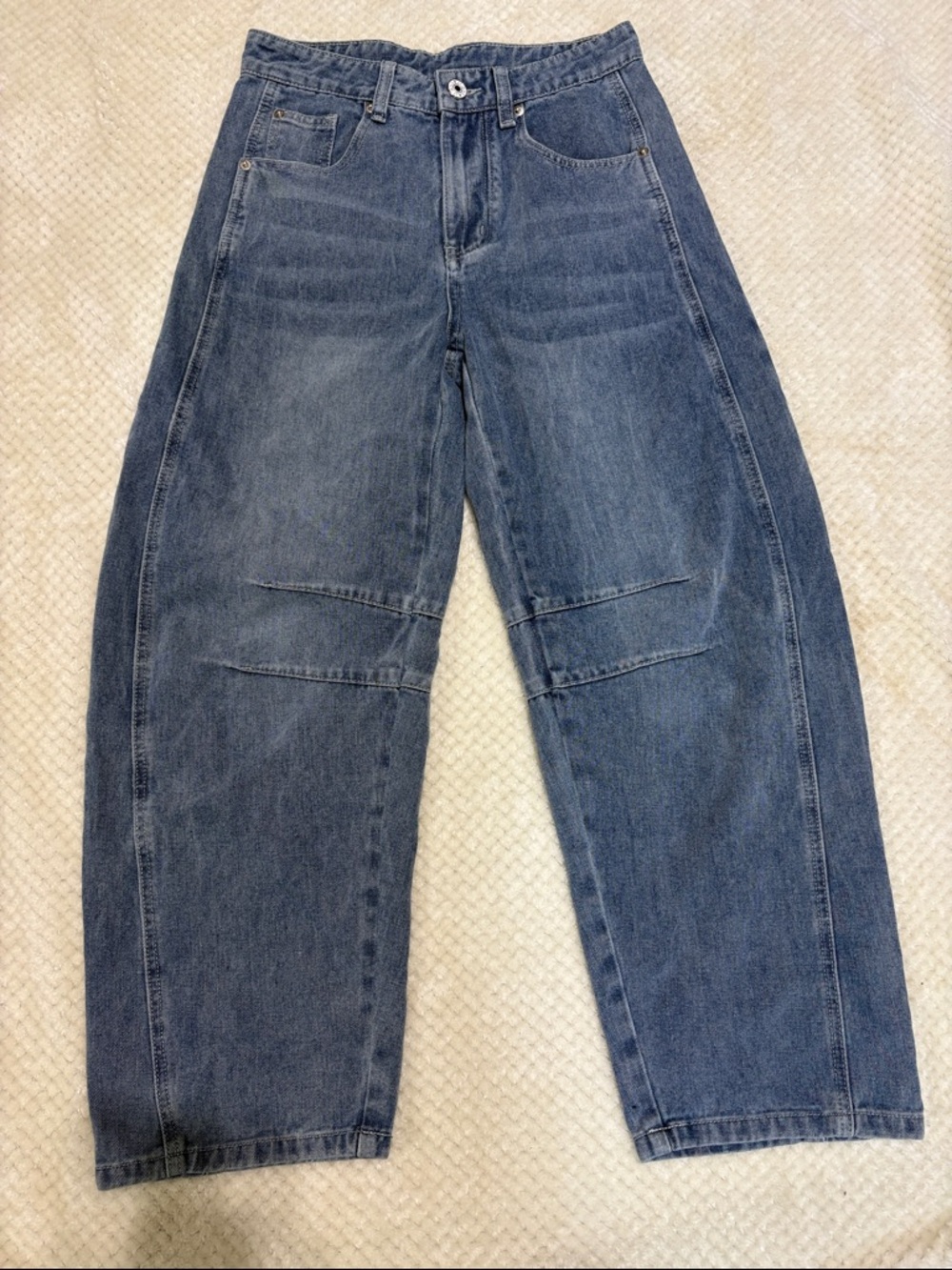 High-Rise barrel jeans